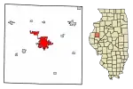 Location in McDonough County, Illinois