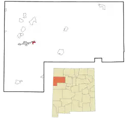 Location of Church Rock, New Mexico