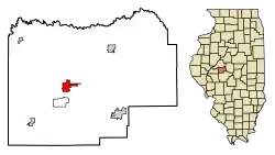 Location in Menard County, Illinois