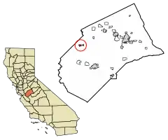 Location in Merced County, California
