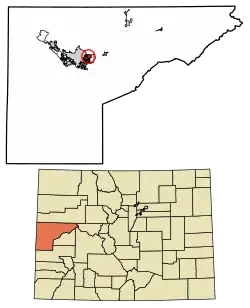 Location in Mesa County, Colorado