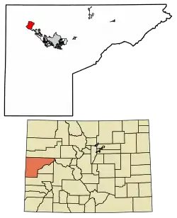 Location in Mesa County, Colorado