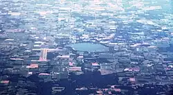 Aerial view from the south towards north