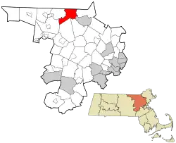 Location in Middlesex County in Massachusetts