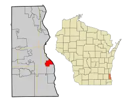 Location of St. Francis in Milwaukee County, Wisconsin.