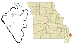 Location of Wilson City, Missouri