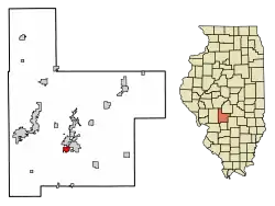 Location in Montgomery County, Illinois
