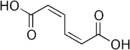 Skeletal formula of cis,cis-muconic acid