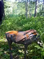 Narragansett Trail - Groton Sportsman Club Private Hunting Preserve 3D target near the fishing pond.