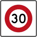 (R1-8.1) 30&nbsp;km/h speed limit