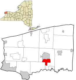 Location in Niagara County and the state of New York.
