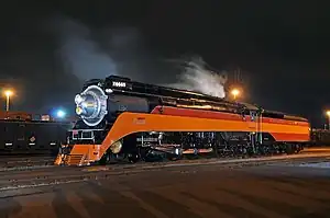 Southern Pacific 4449, the youngest (and sole-remaining) GS-4 locomotive, under steam in Tacoma, Washington in June 2011