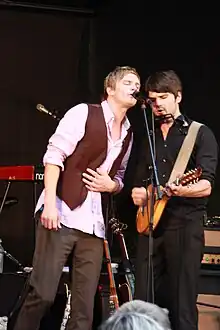 Odin Staveland and Paul Hansen live with Vamp in 2011.