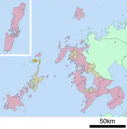 Location of Ojika in Nagasaki Prefecture