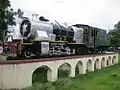 Old steam engine (imported by India in 1957) at Baramati Railway Station