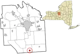 Location in Onondaga County and the state of New York.