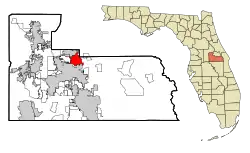Location in Orange County and the state of Florida