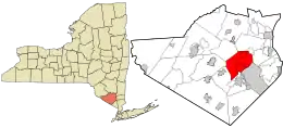 Location in Orange County and the state of New York.