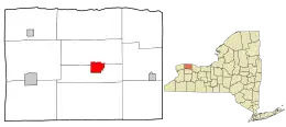Location in Orleans County and the state of New York.
