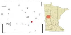 Location of Henning, Minnesota