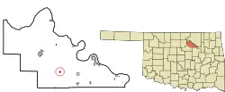 Location of Maramec, Oklahoma