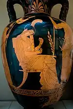 Image with harp considered possible trigonon in the Grove New Encyclopedia of Musical Instruments.