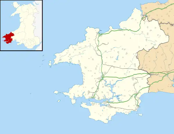 Tenby transmitting station is located in Pembrokeshire
