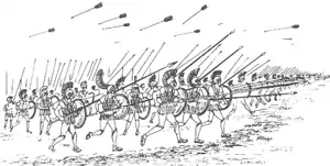 Hoplites in combat