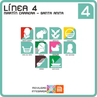 Scheme of the Mexico City Metro Line 4