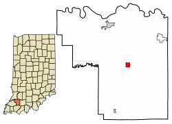 Location of Winslow in Pike County, Indiana.