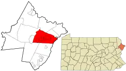 Location in Pike County and the state of Pennsylvania.