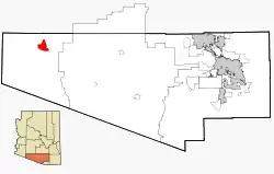 Location in Pima County and the state of Arizona