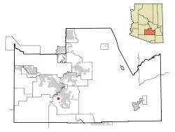 Location in Pinal County and Arizona