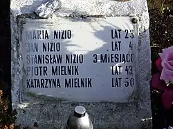 Polish civilians victims of the German Nazi massacre in Sochy, Stanislaw Nizio 3 months