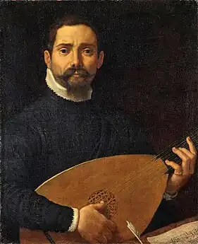 Portrait of a Lute Player by Annibale Carracci, c. 1600 (Dresden)