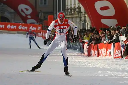 Image 7Cross-country skiingCredit: ChePriit Narusk in the qualification for the Tour de Ski cross-country skiing competition in Prague.More selected pictures
