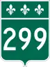 Route 299 marker