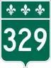 Route 329 marker