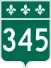 Route 345 marker