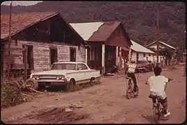 Street scene in Rand in the 1970s