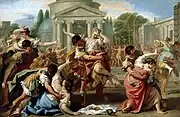 "The Rape of the Sabine Women", Sebastiano Ricci (c. 1700)