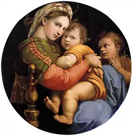 RaphaelMadonna della Seggiola. Diameter 71 cm.