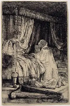 'David in Prayer' by Rembrandt van Rijn