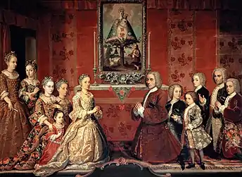 Portrait of family Fagoaga Arozqueta 1730