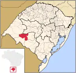 Location in Rio Grande do Sul state
