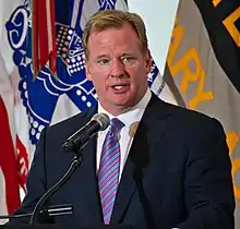 Color photograph of Roger Goodell in 2012