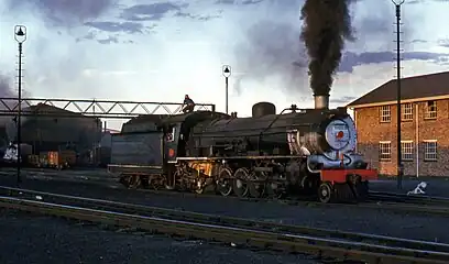 Class 14CRB no. 1900 at Beaufort West, 13 April 1981