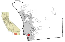 Location within San Diego County
