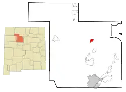 Location of Jemez Springs, New Mexico