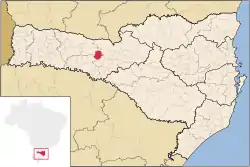 Location in Santa Catarina state
